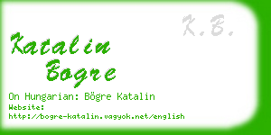 katalin bogre business card